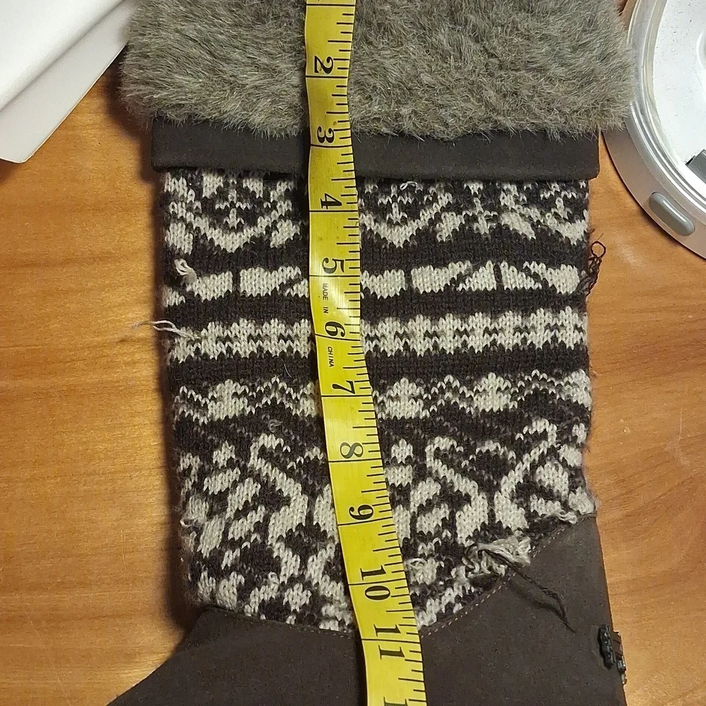 Corral Winter Cozy Knit Patterned Boots Size 7